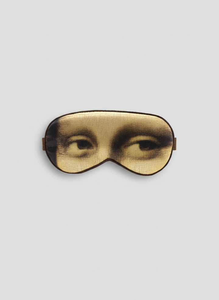 Sleep Mask Mona Lisa Leonardo da Vinci – art silk sleep mask with adjustable headband | ArtyGifts
