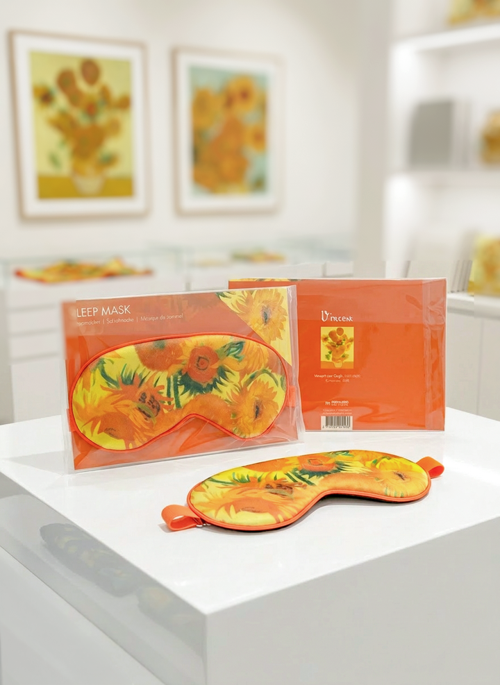 Sleep Mask Sunflowers Vincent van Gogh – displayed in museum shop | ArtyGifts
