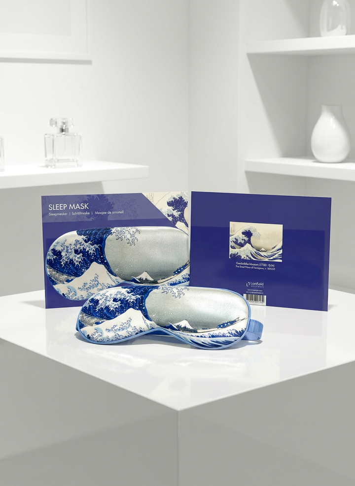 Sleep Mask The Great Wave Katsushika Hokusai – displayed in museum shop | ArtyGifts
