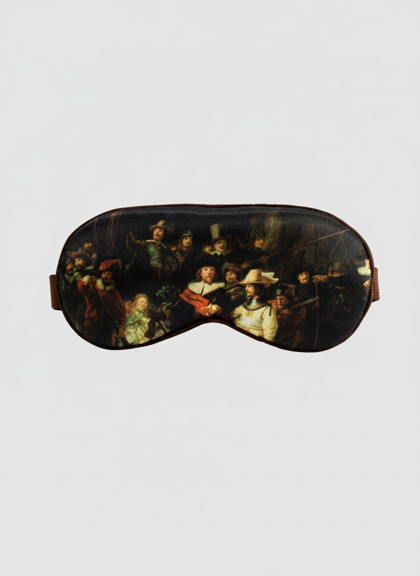 Sleep Mask The Night Watch Rembrandt van Rijn – art silk sleep mask with adjustable headband | ArtyGifts
