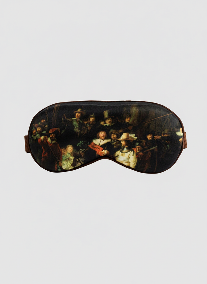 Sleep Mask The Night Watch Rembrandt van Rijn – art silk sleep mask with adjustable headband | ArtyGifts
