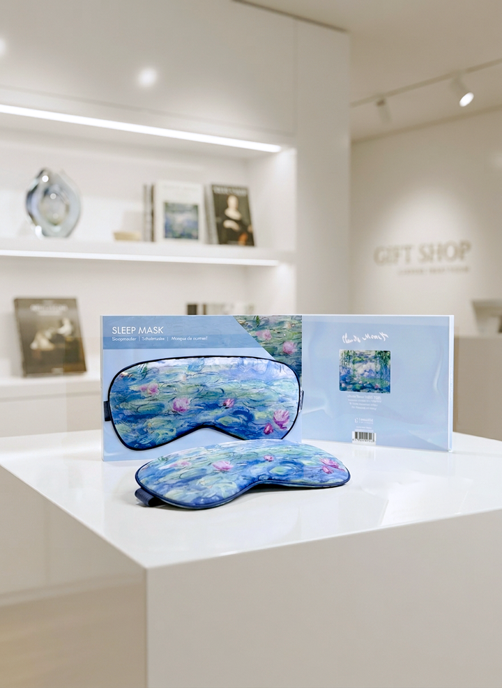 Sleep Mask Water Lilies Claude Monet – displayed in museum shop | ArtyGifts
