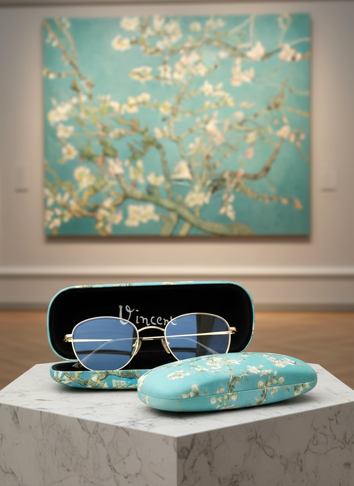 Spectacle Case Almond Blossom Vincent van Gogh – displayed in museum shop | ArtyGifts
