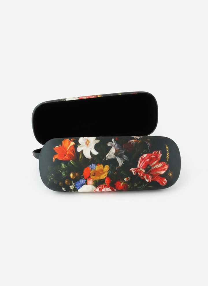 Spectacle Case Flower Still Life Jan Davidsz. de Heem – art glasses case with velvet lining | ArtyGifts
