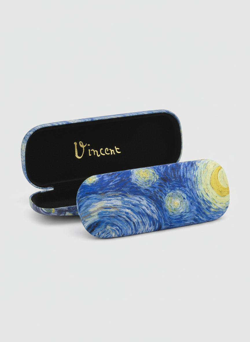 Spectacle Case Starry Night Vincent van Gogh – art glasses case with velvet lining | ArtyGifts
