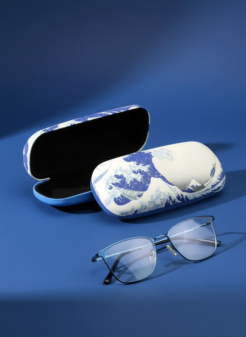 Spectacle Case The Great Wave Katsushika Hokusai – displayed in museum shop | ArtyGifts
