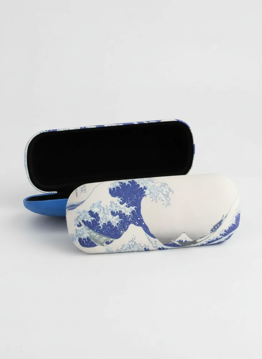 Spectacle Case The Great Wave Katsushika Hokusai – art glasses case with velvet lining | ArtyGifts
