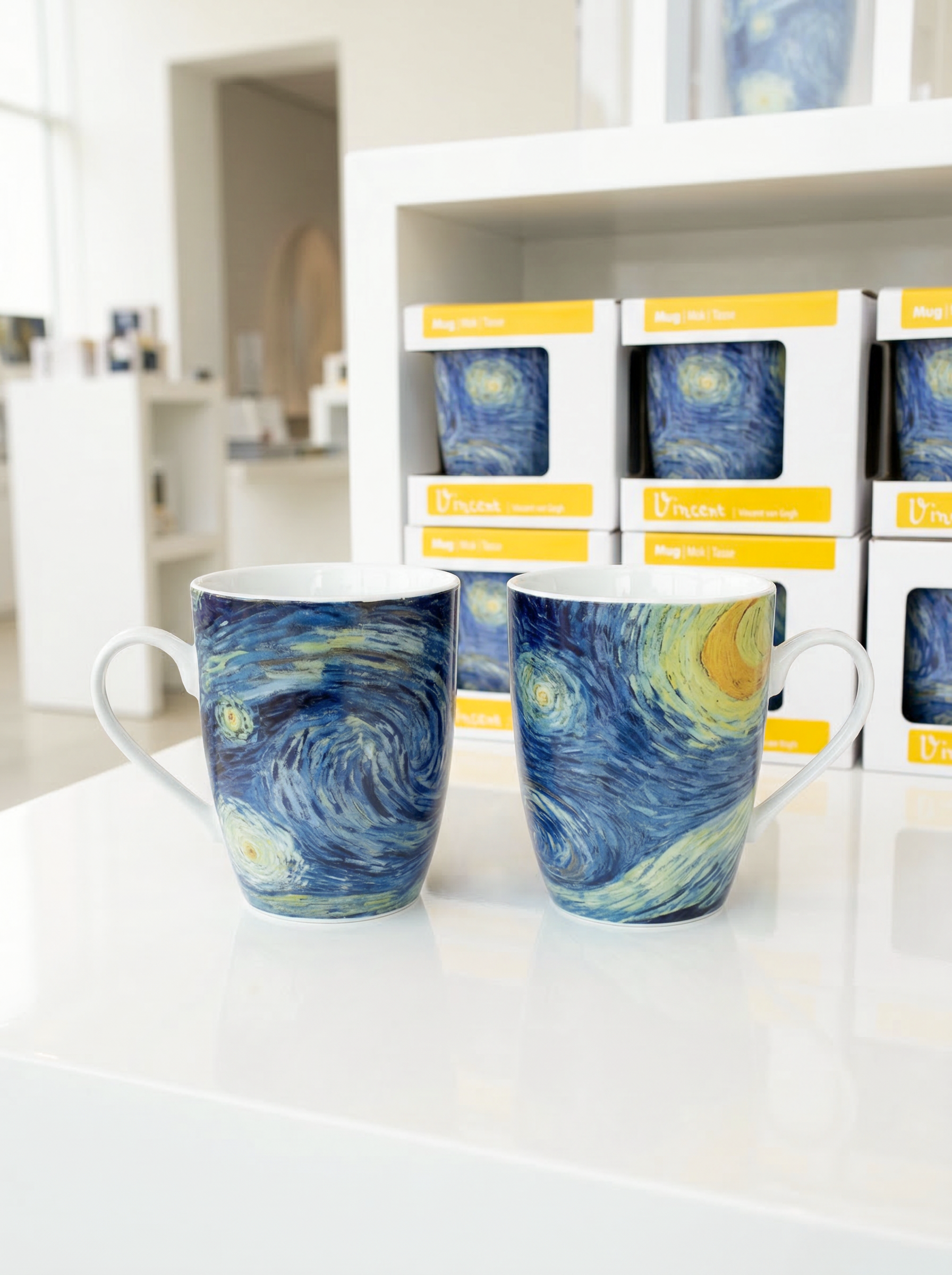 Van Gogh Starry Night porcelain mug set with gift box – MoMA New York, ArtyGifts