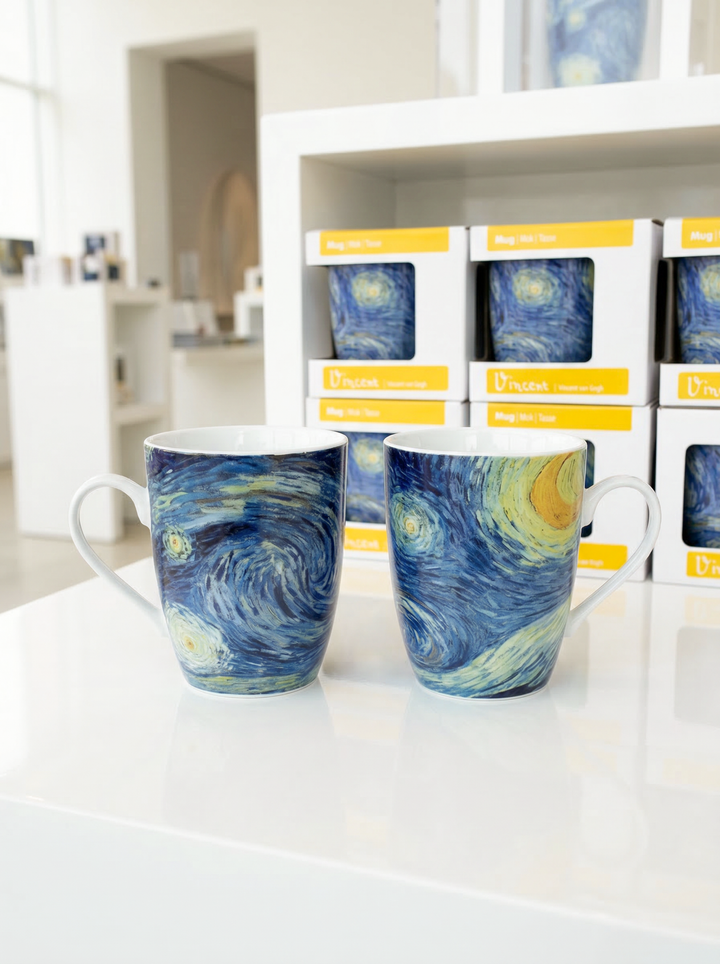 Van Gogh Starry Night porcelain mug set with gift box – MoMA New York, ArtyGifts