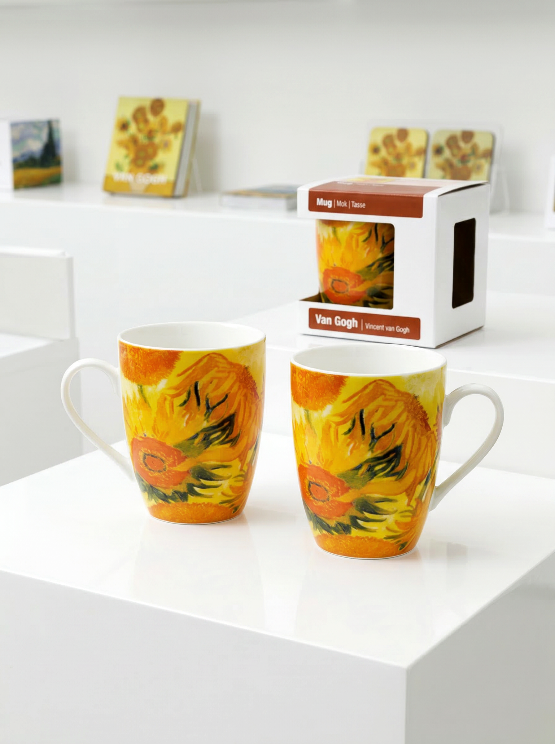 Van Gogh Sunflowers porcelain mug set with gift box – Van Gogh Museum Amsterdam, ArtyGifts