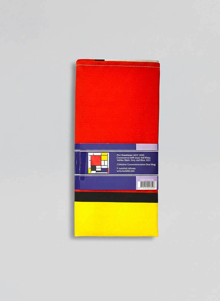 Theedoekenset, Compositie Rood, Blauw en Geel, Piet Mondriaan