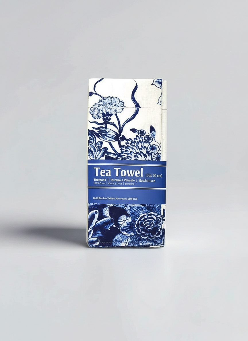 Tea Towel Set Delft Blue Birds – product shot | Rijksmuseum x ArtyGifts
