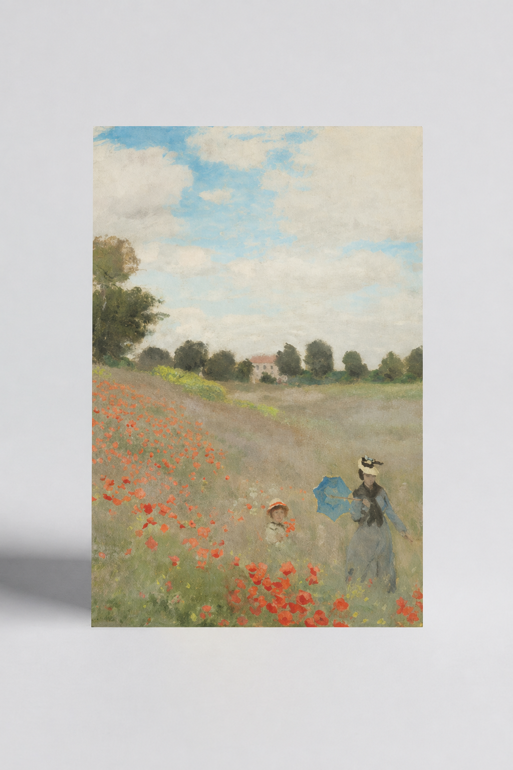 Tea Towel Set Field with Poppies Claude Monet packaging side view — ArtyGifts
