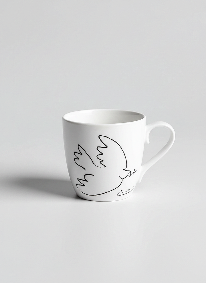 Picasso La Colombe de la Paix porcelain mug close-up – dove design art gift, ArtyGifts