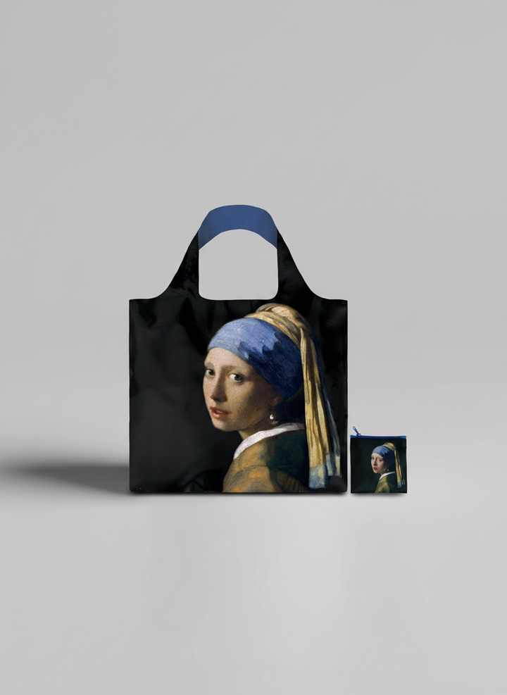 The Girl with the Pearl Earring foldable shopper bag by Johannes Vermeer — ArtyGifts Travel Gift Set
