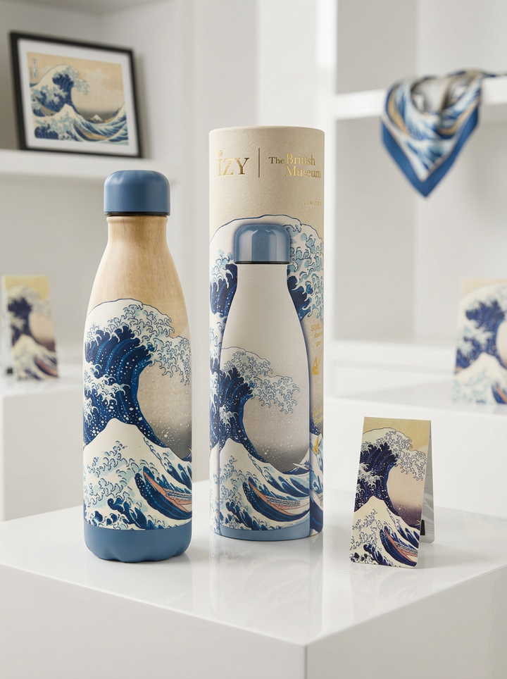 Thermo Bottle The Great Wave Katsushika Hokusai – art gift with free magnetic bookmark | ArtyGifts
