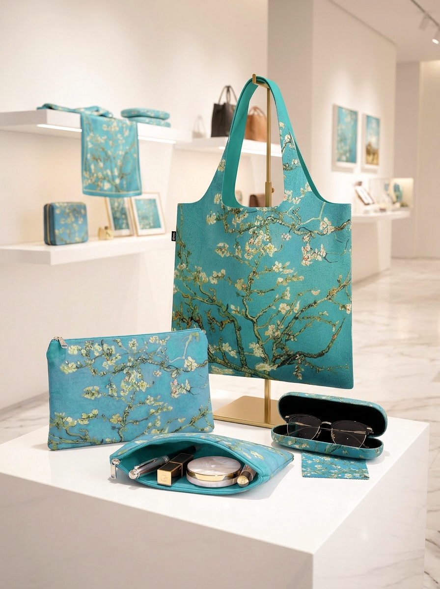 Travel Gift Set Almond Blossom Vincent van Gogh – displayed in museum shop | ArtyGifts
