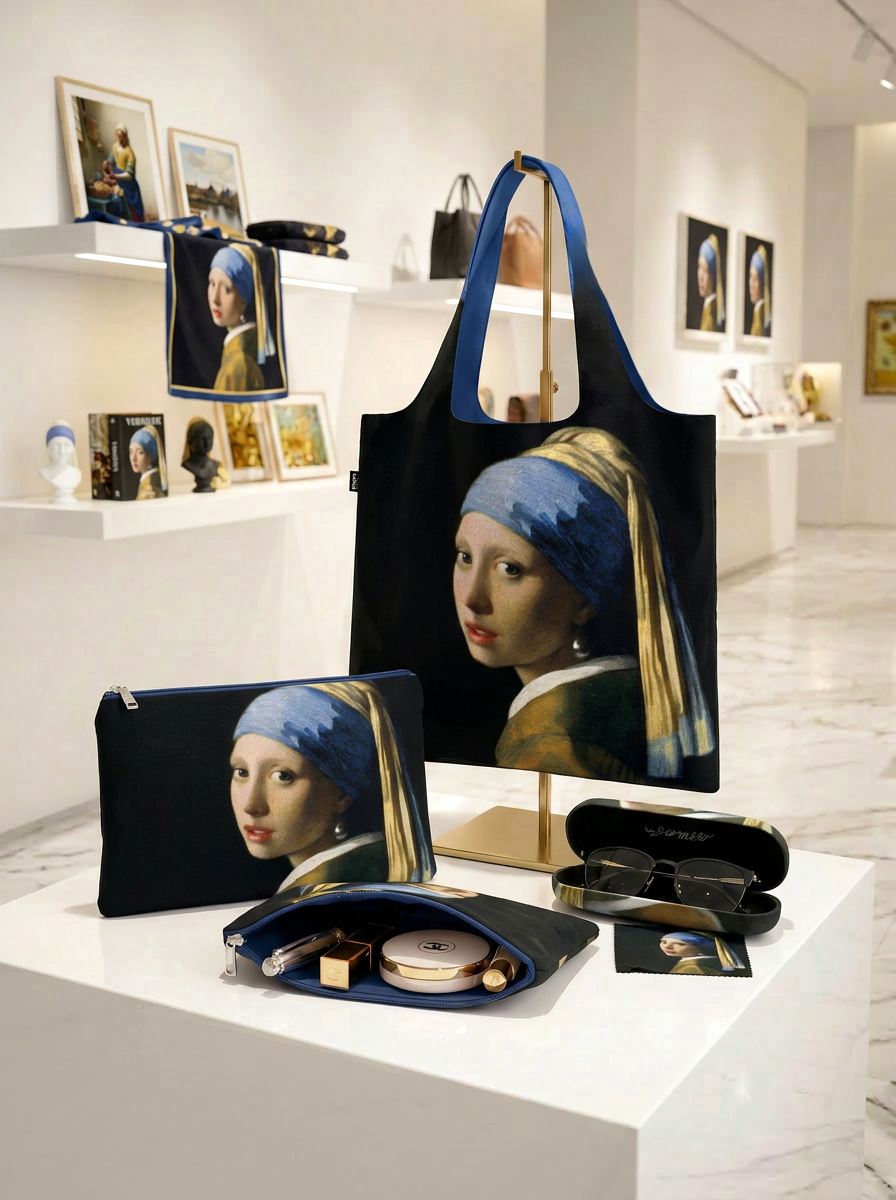 Travel Gift Set Girl with the Pearl Earring Johannes Vermeer – displayed in museum shop | ArtyGifts
