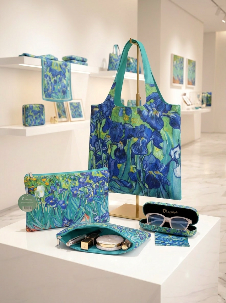 Travel Gift Set Irises Vincent van Gogh – displayed in museum shop | ArtyGifts
