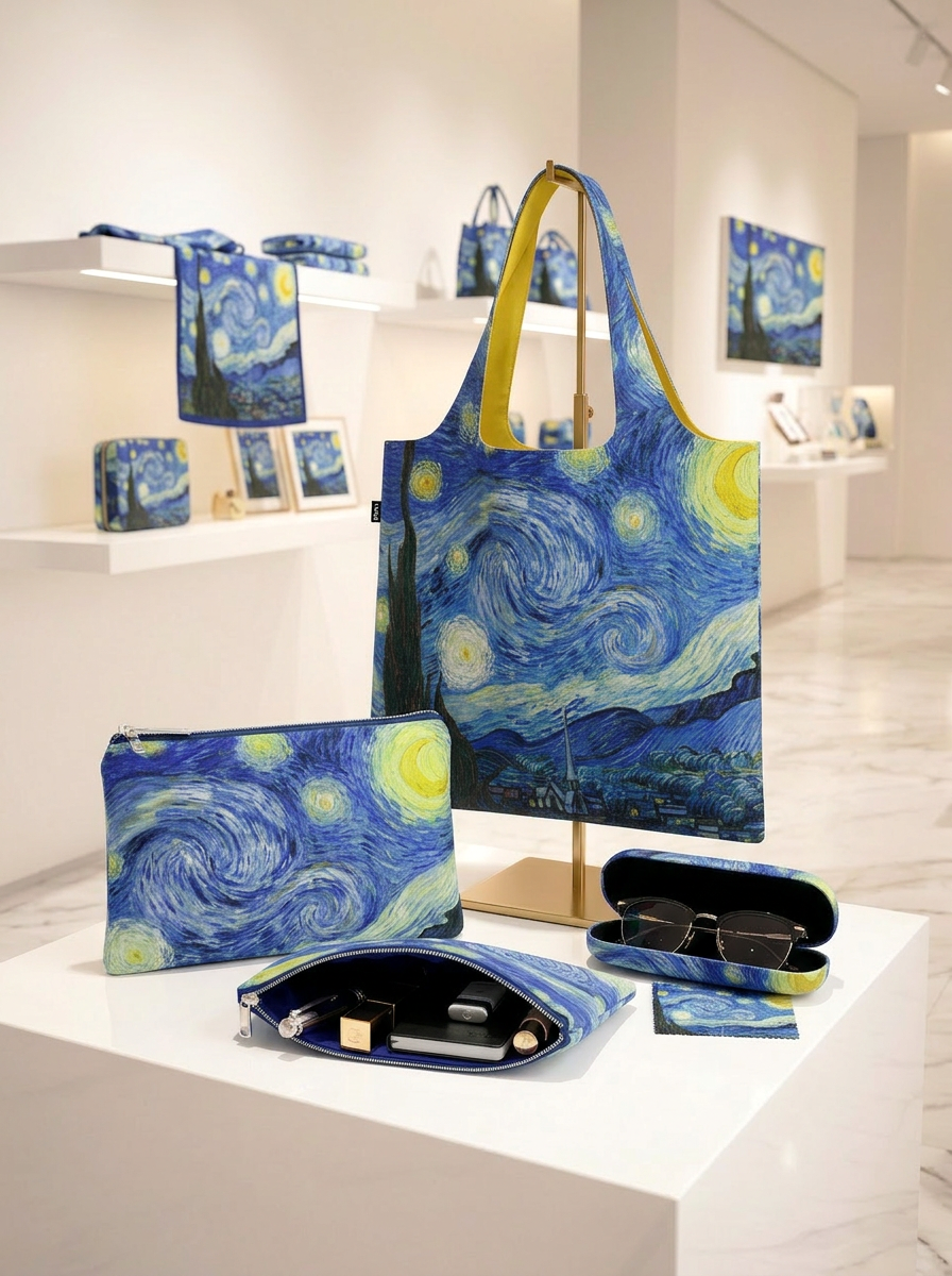Travel Gift Set Starry Night Vincent van Gogh – displayed in museum shop | ArtyGifts
