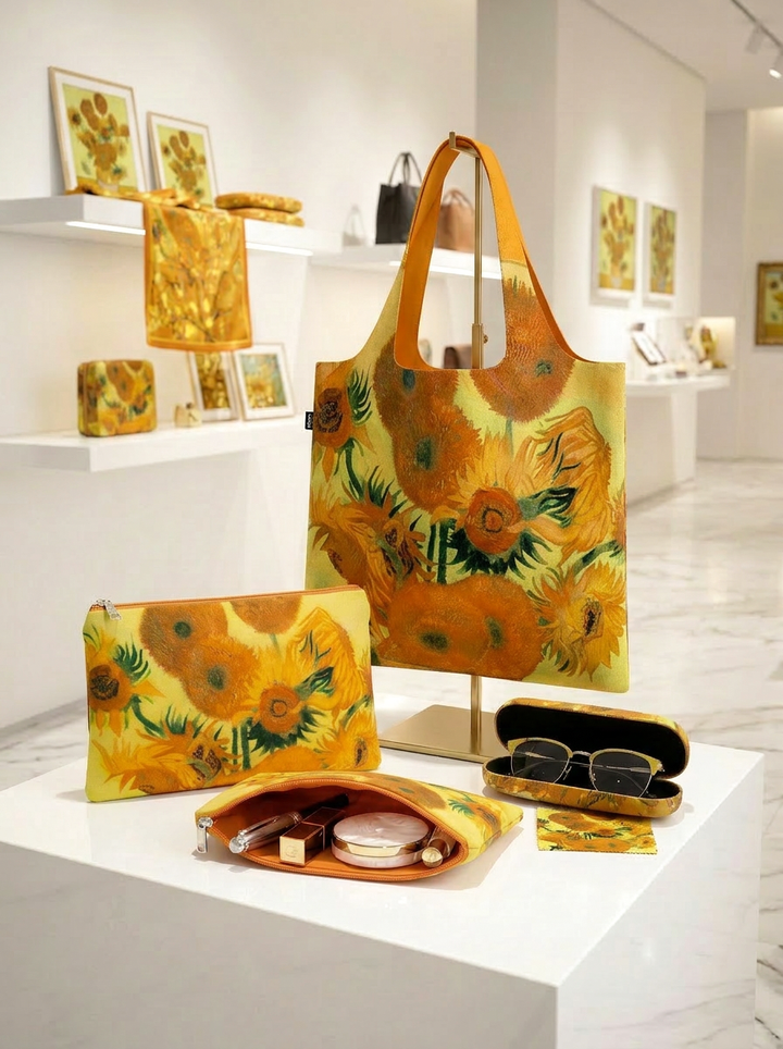 Travel Gift Set Sunflowers Vincent van Gogh – displayed in museum shop | ArtyGifts
