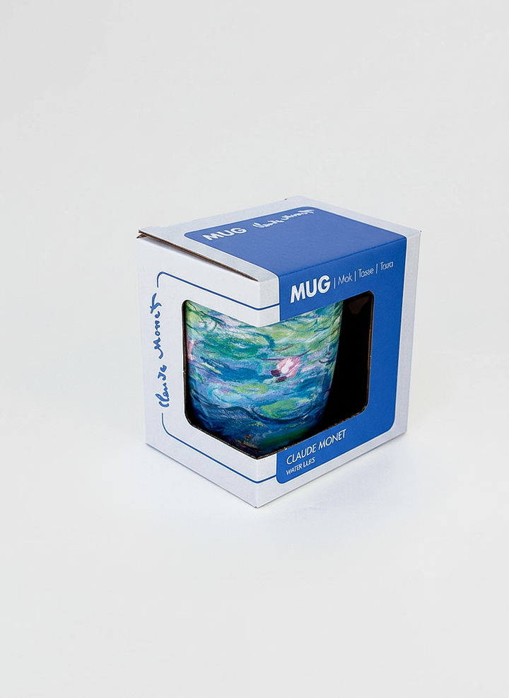 Monet Water Lilies Musée de l'Orangerie mug set – product detail view, ArtyGifts museum shop