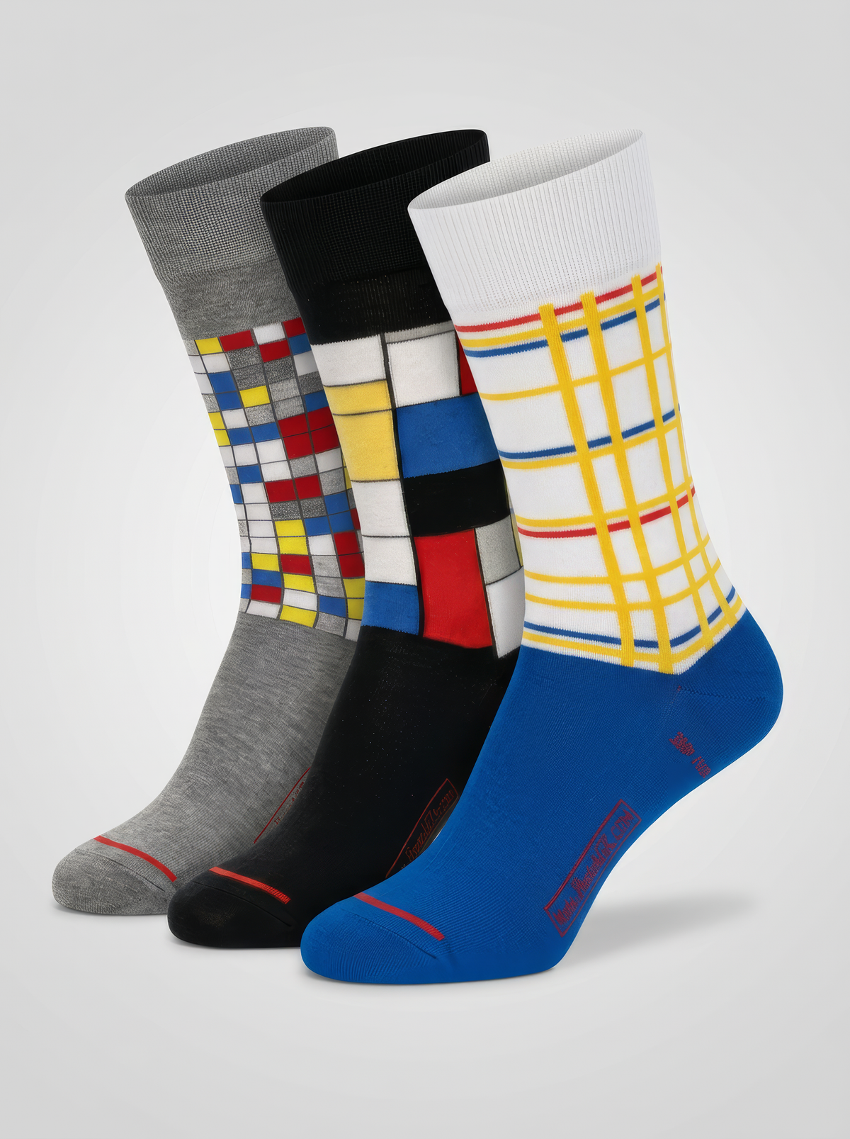 Piet Mondrian 3-Pack Museum Art Socks Gift Set