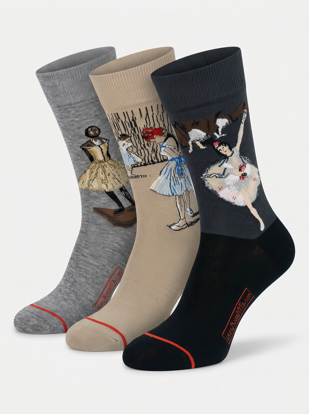 Edgar Degas 3-Pack Museum Ballet Art Socks Gift Set
