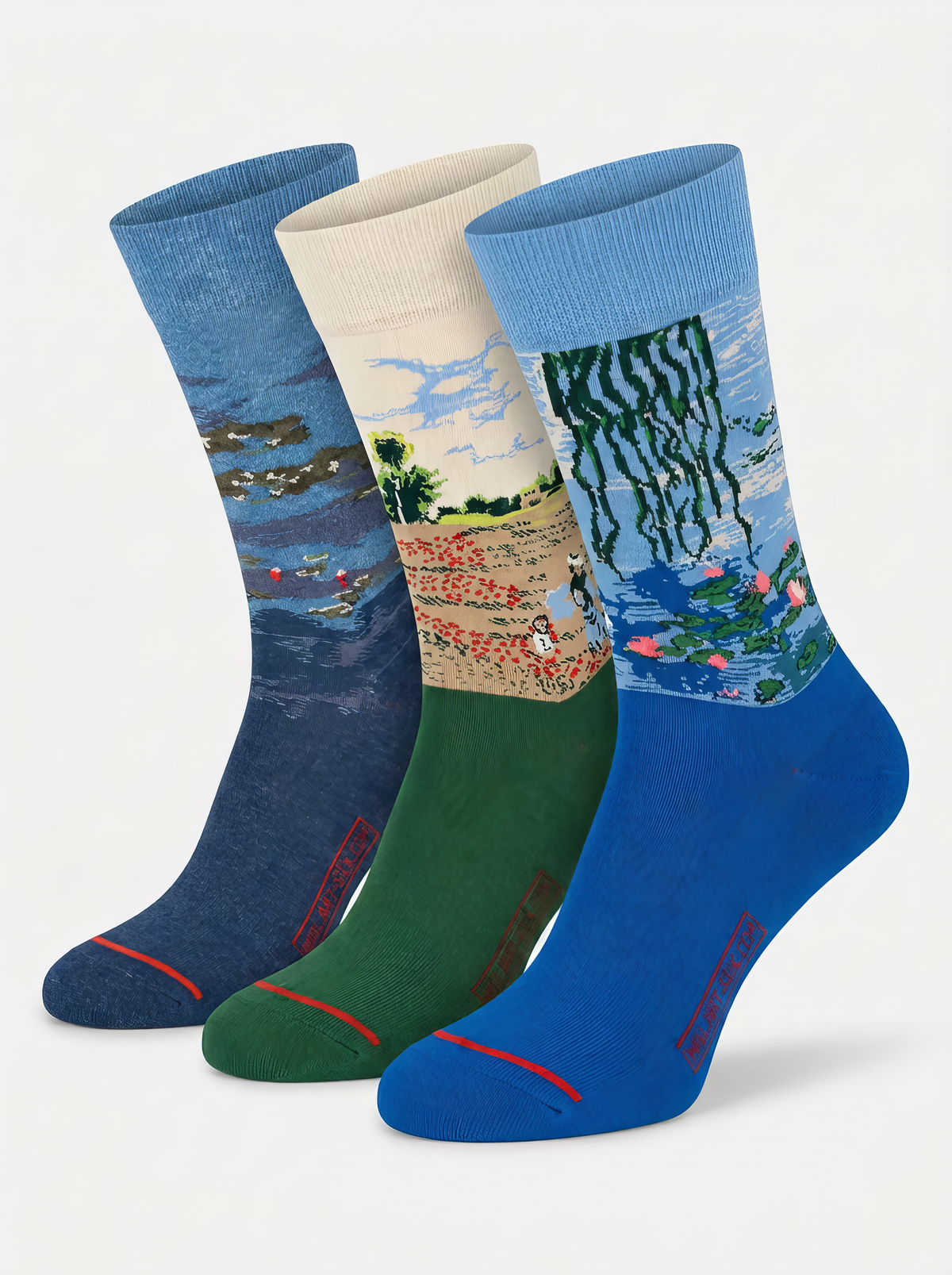 Claude Monet Masterpieces 3-Pack Museum Art Socks Gift Set
