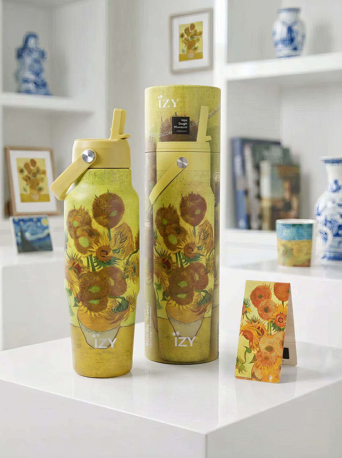 Travel Bottle, Sunflowers, Vincent Van Gogh + Free Gift